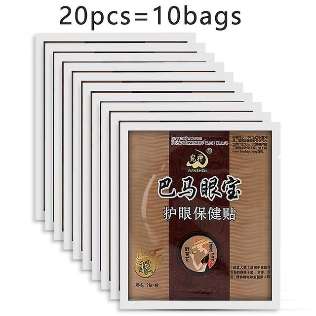 Qian 20pcs/10bags Eye Plaster Eye Mask Vision Improve Eyesight Relieve Eye Fatigue Dry Myopic Amblyopia Chinese Herbal Essence Patch 20pcs in 10 bags on Productcaster.