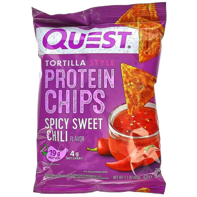 Quest Nutrition, Tortilla Style Protein Chips, Spicy Sweet Chili, 8 Zakken, 1,1 oz (32 g) Elk on Productcaster.