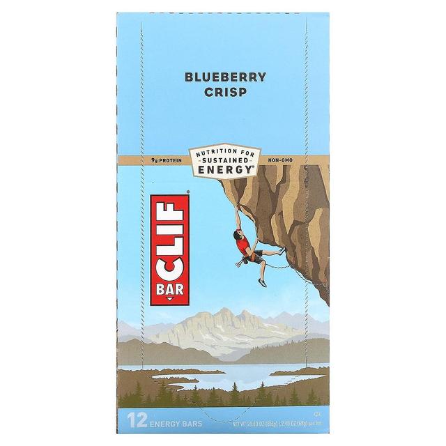 Clif Bar, Energibar, Blåbærsprød, 12 Barer, 2,40 oz (68 g) hver on Productcaster.