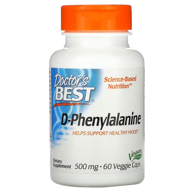 Doctor's Best, D-Phenylalanine, 500 mg, 60 Veggie Caps on Productcaster.