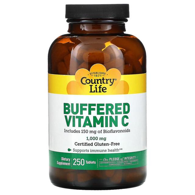 Country Life, Buffered Vitamin C, 1000 mg, 250 Tablets on Productcaster.