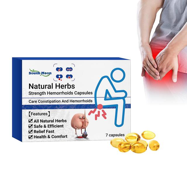 7pcs/box Natural Herbal Hemorrhoid Capsules Eliminate Hemorrhoid No Side Effects Capsules for Internal & External Hemorr on Productcaster.