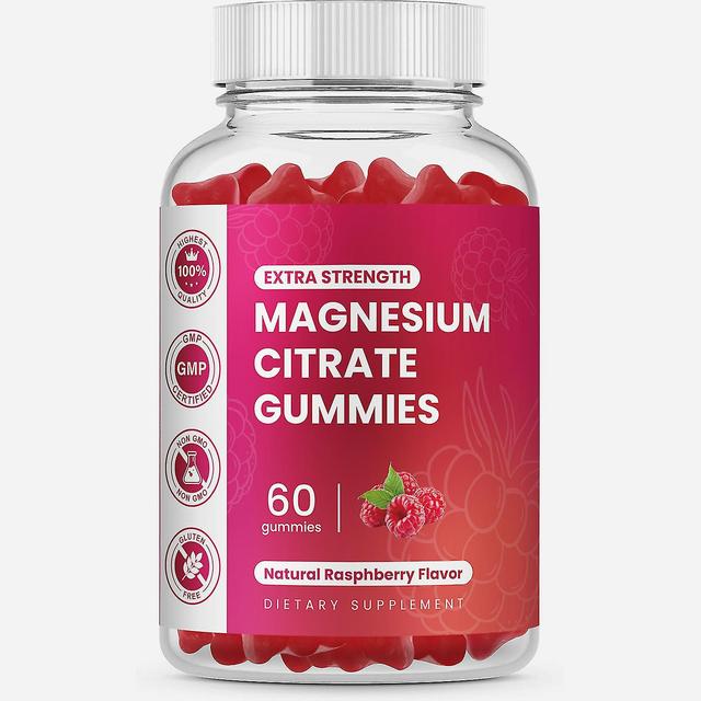 Extra styrka Magnesium Gummies 255 mg (elementär Mg) per portion - 60 Vegan Gummies - främjar hälsosam avkoppling, muskler, ben, och energi stöd 1 pcs on Productcaster.