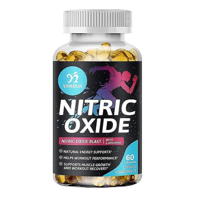 Stikstofmonoxide Supplement Capsules L Arginine 3x Kracht Premium Spier Ondersteunende Salpeter Booster voor Kracht & Energie 1 flessen 60 pcs on Productcaster.