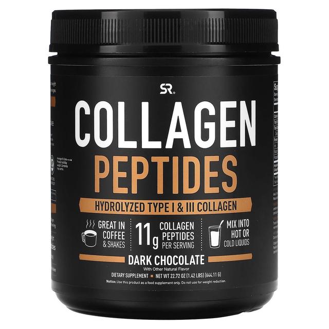 Sports Research, Collagen Peptides, Hydrolyzed Type I & III Collagen, Dark Chocolate, 1.42 lbs (644. on Productcaster.