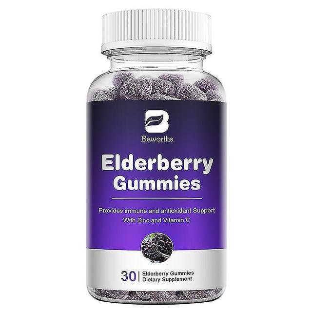 Guoguo 60 Stück Holundergummis Starke Antioxidantien in Holunderbeeren mit Zink und Vitamin C, um die Unterstützung des Immunsystems zu stärken 30 ... on Productcaster.