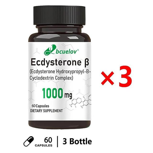 Visgaler Ecdysterone Capsules-supports Metabolism Muscle Mass Gain, Helps Build Muscle Burn Fat & Enhance Men's Health 3 bottle on Productcaster.