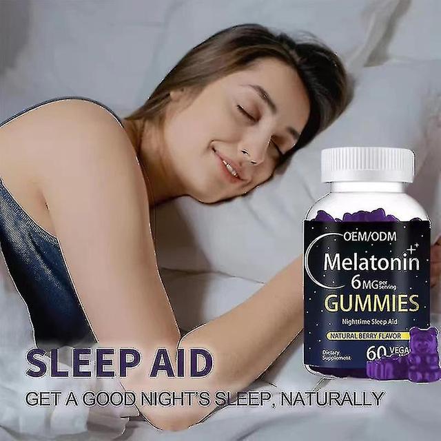 Melatonin 6 mg Gummies Immune Plus Sleep Melatonin Vitamin Gummies wird mit einer siebentägigen Nachfüllbox geliefert 1PC on Productcaster.