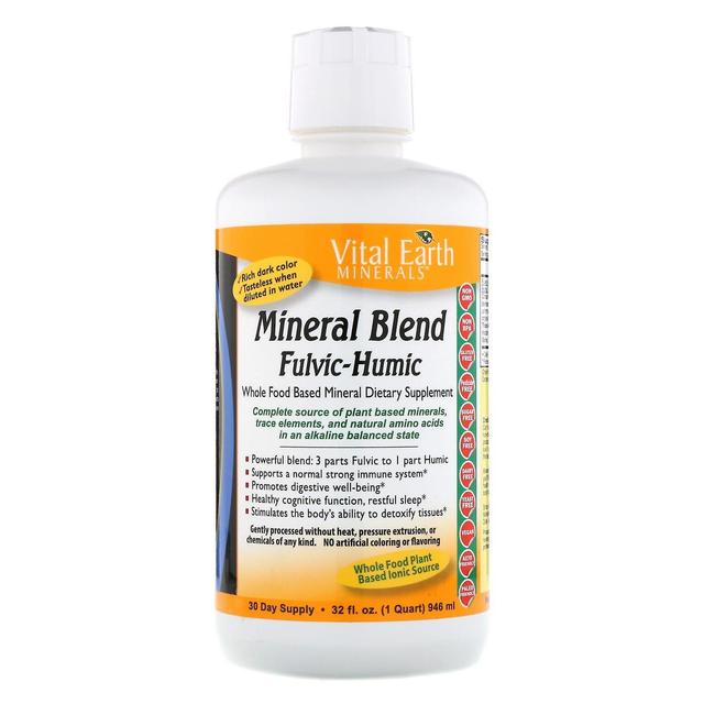 Vital Earth Minerals Vitale jordmineraler, Mineralblanding Fulvic-Humic, 32 fl oz (946 ml) on Productcaster.