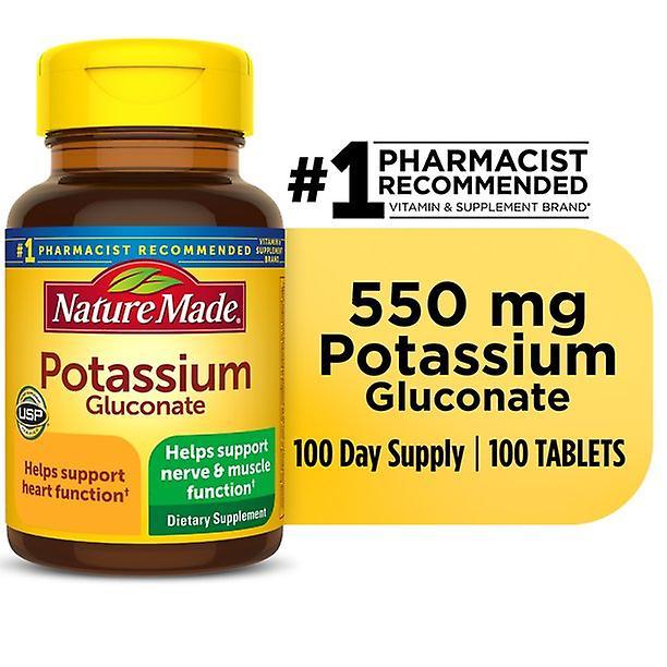 Nature Made Príroda vyrobila glukonát draselný 550 mg tablety, 100 count on Productcaster.