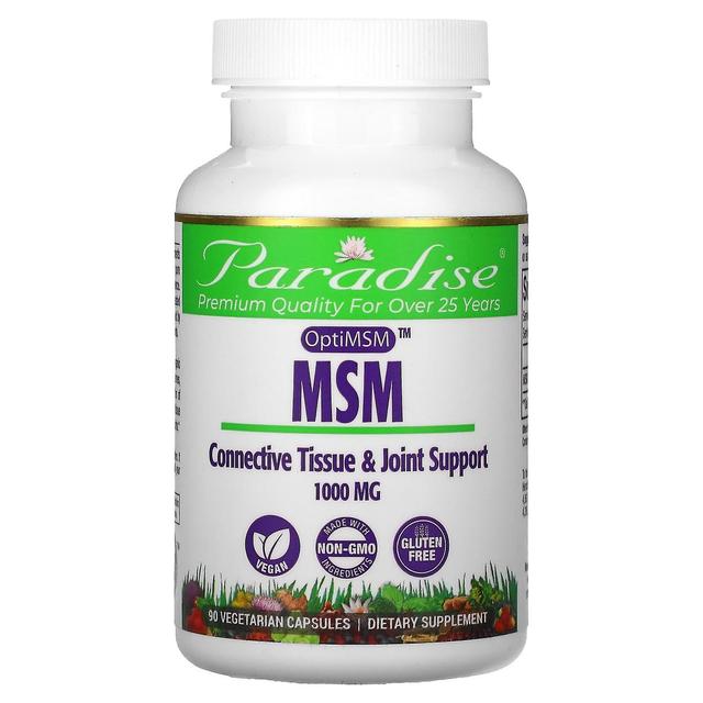 Paradise Herbs Paradise Kruiden, MSM, 1.000 mg, 90 vegetarische capsules on Productcaster.