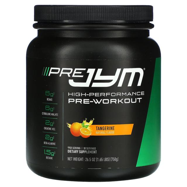 JYM Supplement Science, Pré JYM, Pré-Treino de Alto Desempenho, Tangerina, 1,65 lbs (750 g) on Productcaster.