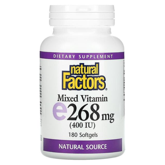 Natural Factors, Mixed Vitamin E, 268 mg (400 IU), 180 Softgels on Productcaster.