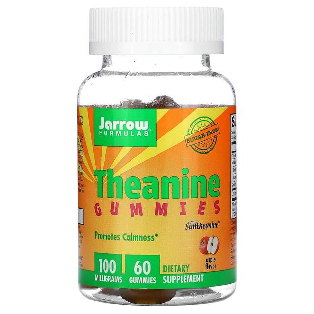 Jarrow Formulas, Theanine Gummies, Sugar Free, Apple Flavor, 100 mg, 60 Gummies on Productcaster.