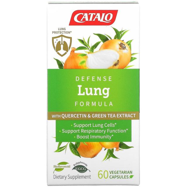 Catalo Naturals, Defense Lung Formula z kwercetyną i ekstraktem z zielonej herbaty, 60 wegetariańskich kapsułek on Productcaster.