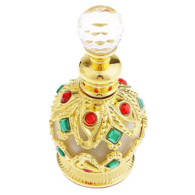 15ml Metal Perfume Bottle Essential Oils Bottle Middle East Style Gold on Productcaster.