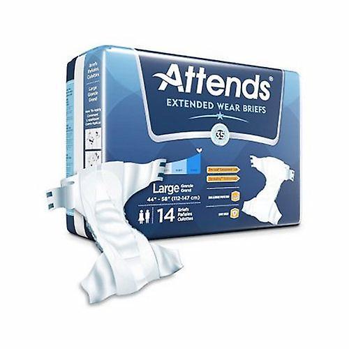 Attends Unisex Adult Incontinence Brief Extended Wear Tab Closure Large Disposable Heavy Absorbency, Count of 56 (Pack of 1) on Productcaster.