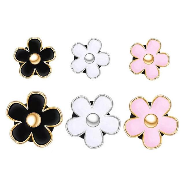 Petits clips d’évent Mignon Flower Air Conditioning Outlet Clip Car Air Fresheners Blanc rose noir on Productcaster.