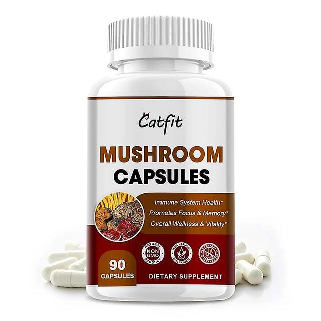 Catfit 10-i-1 Nature Complex Mushroom Kapsel Kaffesurrogat Energi & Immun Håll mental klarhet och fokus Uppfriskande Supplementhuamade Huamade 90pcs on Productcaster.