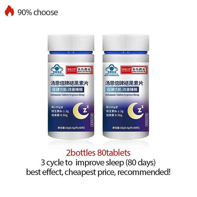 Tib Melatonin Tablets Vitamin B6 Supplements For Adults Relieve Insomnia Help Improve Sleeping Quality Healthy Deep Sleep 2bottles hot sale on Productcaster.