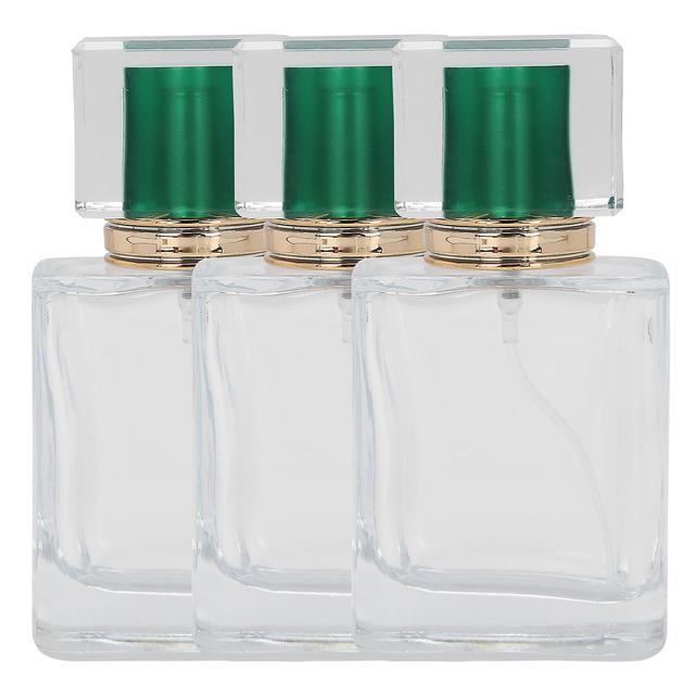 Glass Perfume Bottle Green 50ml Refillable Glass Perfume Atomizer Bottle for Liquid Makeup on Productcaster.