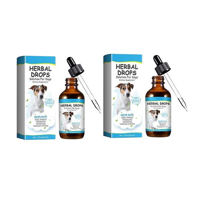 unbrand Natural Herbal Drops for Pet Dogs Nighttime Puppy Cough Relief Aids Solution Oil 2 bottles on Productcaster.