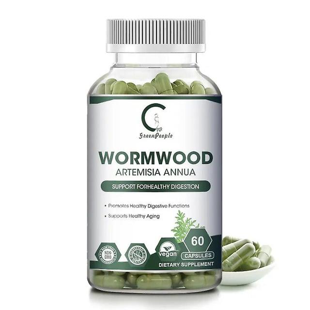 Hikig Natural herbal Wormwood Capsule Warm uterus Relieving dysmenorrhea Sterilize Support &Aid digestion Anti-aging 60pcs on Productcaster.