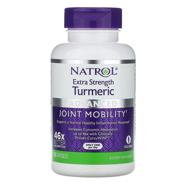 Natrol, Extra Strength Turmeric, Advanced, 60 Capsules on Productcaster.