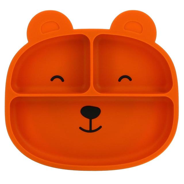 Sage Spoonfuls, Sili Bear Plate, Orange, 1 Count on Productcaster.