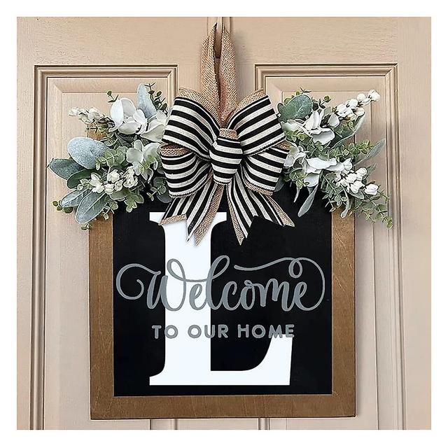 Wooden Letter Door Sign Personalized Front Door Hanging Ornament Home Decoration L 40X40 on Productcaster.