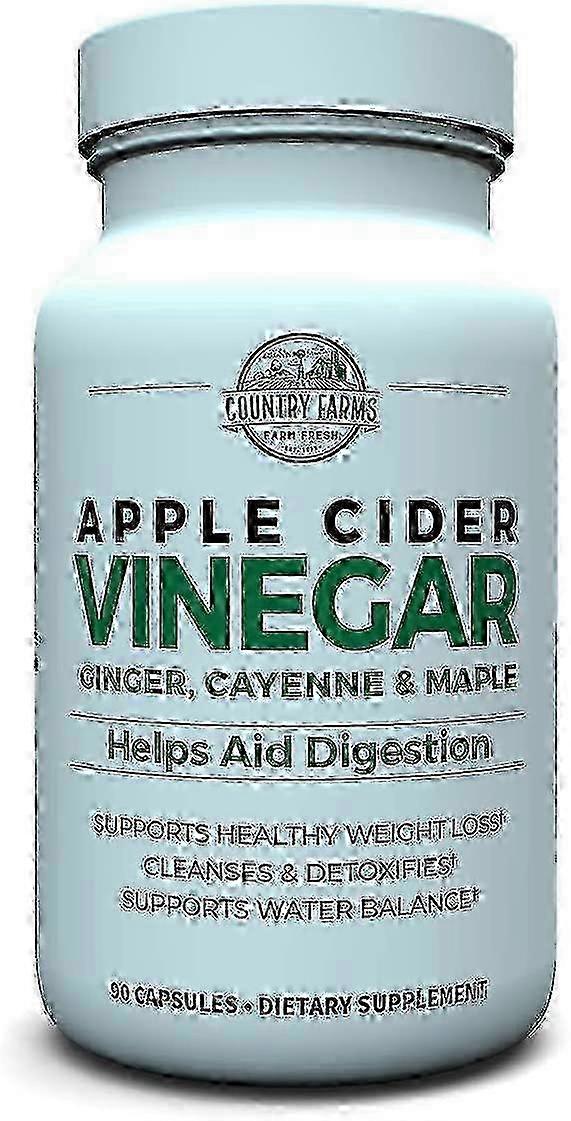 Country farms apple cider vinegar capsules, with ginger, cayenne and maple, 90 ea on Productcaster.