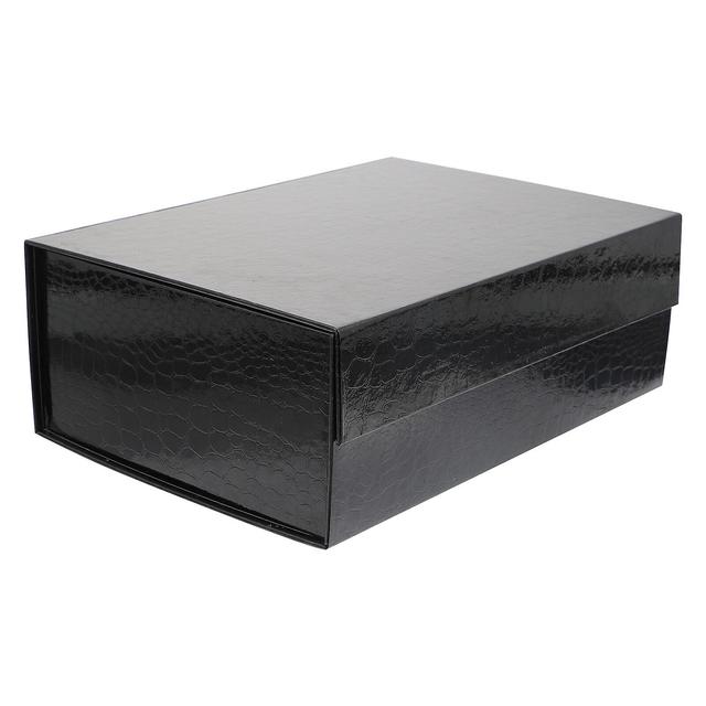 Decorative Gift Box One-piece Folding Present Box Cosmetic Packaging Box Black 23X16CM on Productcaster.