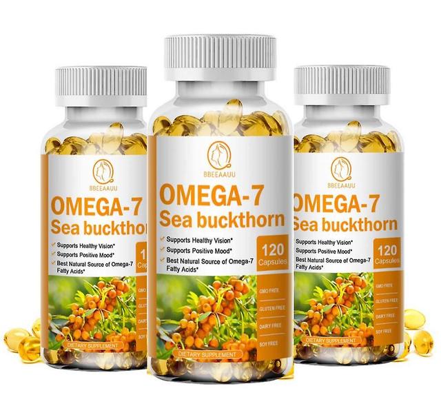 Vorallme Jewish Food Omega 7 Sea Buckthorn Oil Capsule Skin Care Soothes Gastrointestinal Tract Support Liver Health Relieve Dry Eye 3bottle x120pcs on Productcaster.