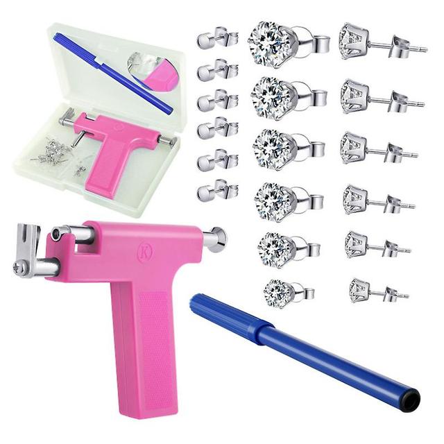 Perforator - Ear Nose Navel Perforator - Ear Punch Kit - Student Ear Punch Gun Children's Ear Punch Pink on Productcaster.