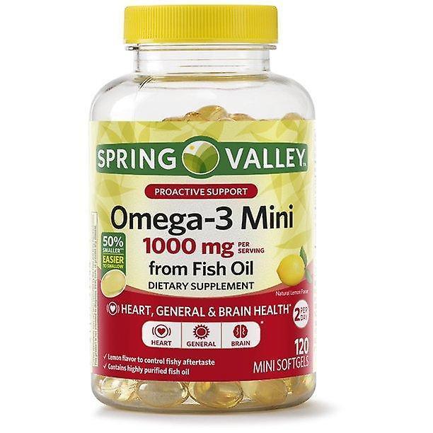 Spring Valley Jarné údolie omega-3 mini softgels 1000 mg z rybieho oleja, 120 ct on Productcaster.