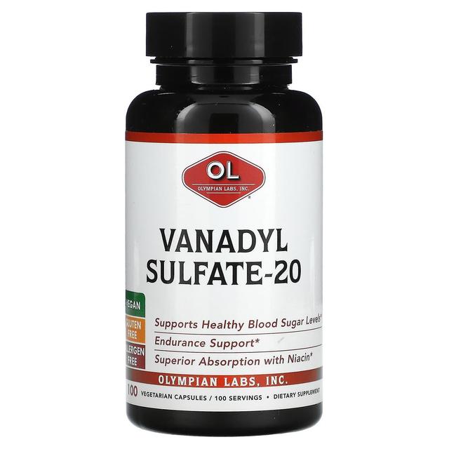 Olympian Labs Inc. Olympian Labs Inc., Vanadyl Sulfate-20, 100 Vegetarian Capsules on Productcaster.