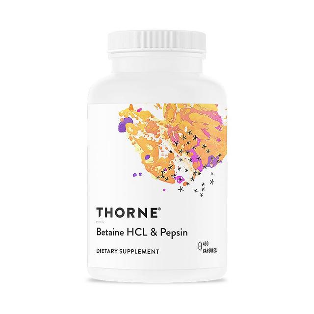 Thorne Research Betaine HCL & Pepsin 450 Capsules Indigestion, Digestive Support on Productcaster.