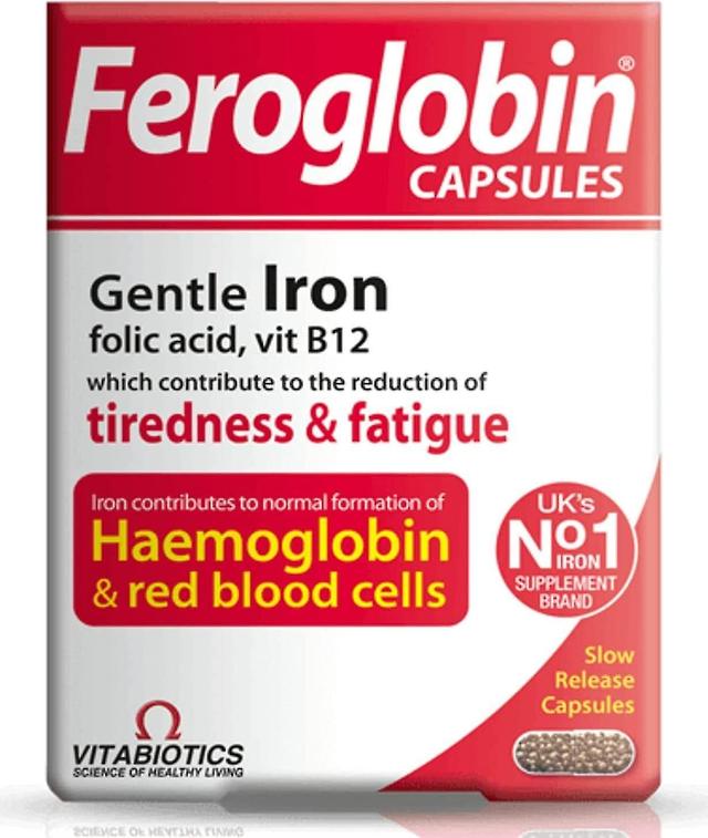 Weijianuo , Feroglobin, Gentle Iron, Folic Acid And B12, 30 Capsules on Productcaster.