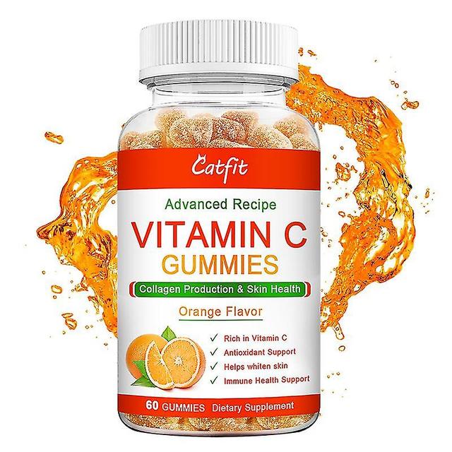 Guoguo Vitamin C Orange Flavored Gummies Vit C Chewable Tablets Daily Snacks Improve Immunity Whiten Skin Supplements For Adults 60 pcs on Productcaster.