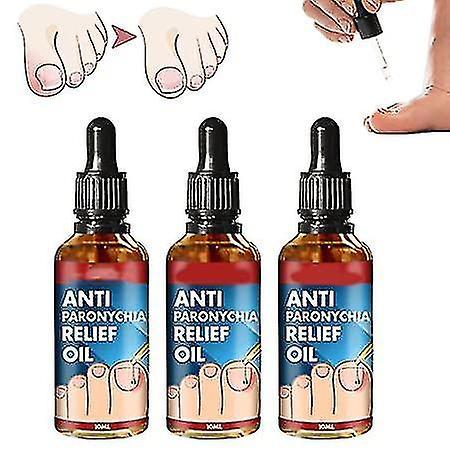 Anti Paronychia Relief Oil, Indgroet tånegl behandling, Neglefornyelse væske For beskadiget & misfarvning negle 3stk on Productcaster.