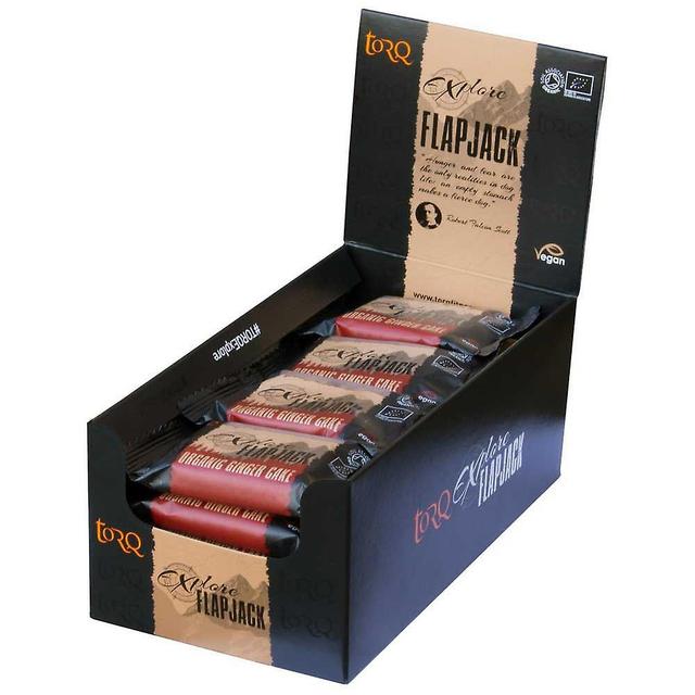 Torq Explore Flapjack Organic 65g 20 enheder Vegansk energibarboks med høj ernæring Ingefær kage on Productcaster.