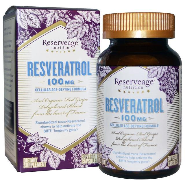 ReserveAge Nutrition ReserveAge Voeding, Resveratrol, 100 mg, 60 Veggie Capsules on Productcaster.