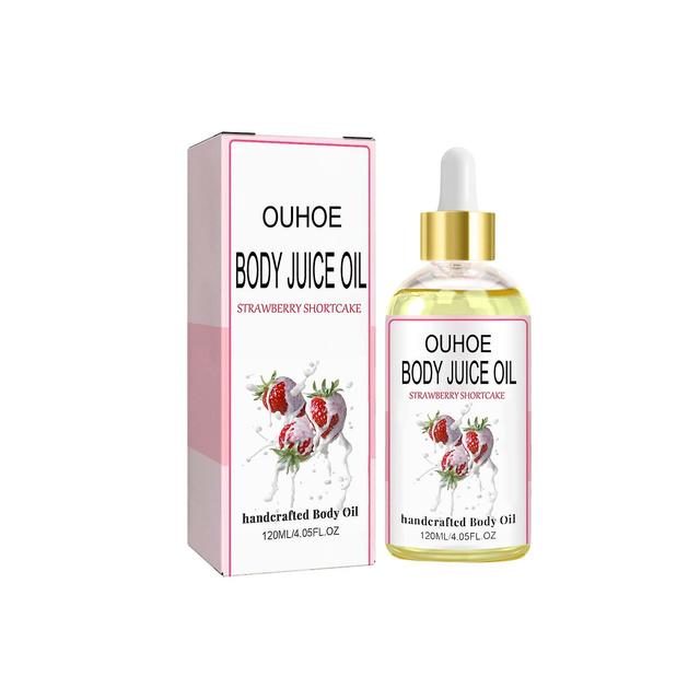 Shency Body Juices Oil Strawberry Handmades Natural Perfume Ladies Strawberry Body Oil Moisturising 120ml Pink on Productcaster.