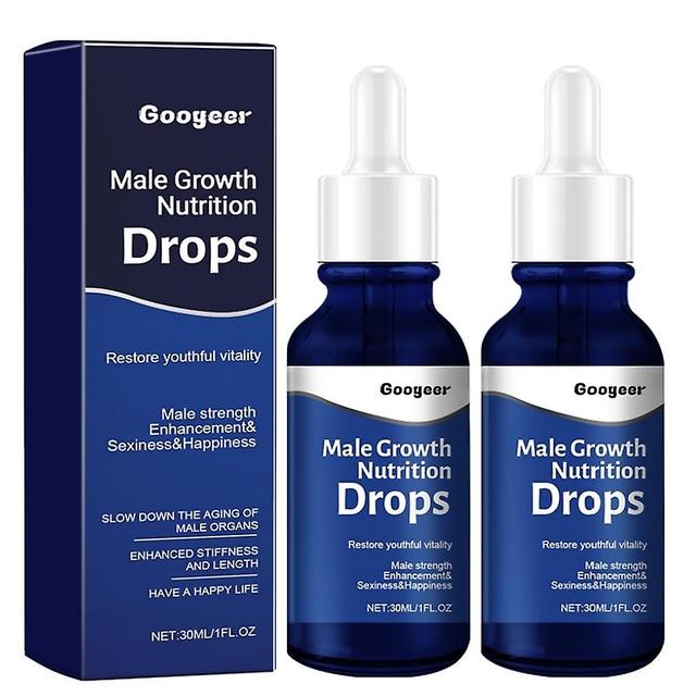 2pcs Male Growth Nutrition Drops, Complex Men's Drops, Super-Potent, New, 30ml Complex Mens Drops Blue Direction Benefit Drops for Men on Productcaster.