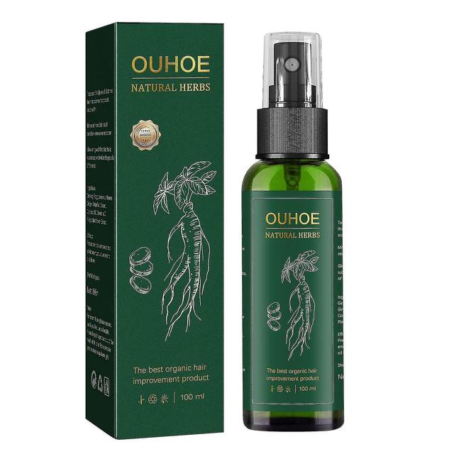 Crystal 100ml natuurlijke ginseng olie serum spray haaruitval haar dunner worden gezondheidszorg haargroei vloeibare hergroei haaruitval groen on Productcaster.