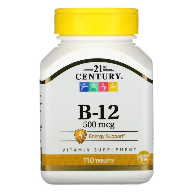 21st Century 21. vuosisata, B-12, 500 mcg, 110 tablettia on Productcaster.