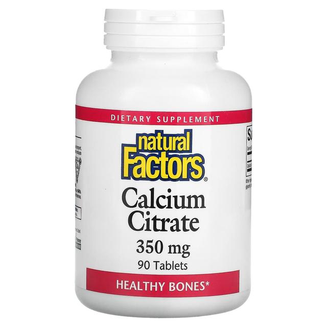 Natural Factors Factores naturales, Citrato de calcio, 350 mg, 90 tabletas on Productcaster.