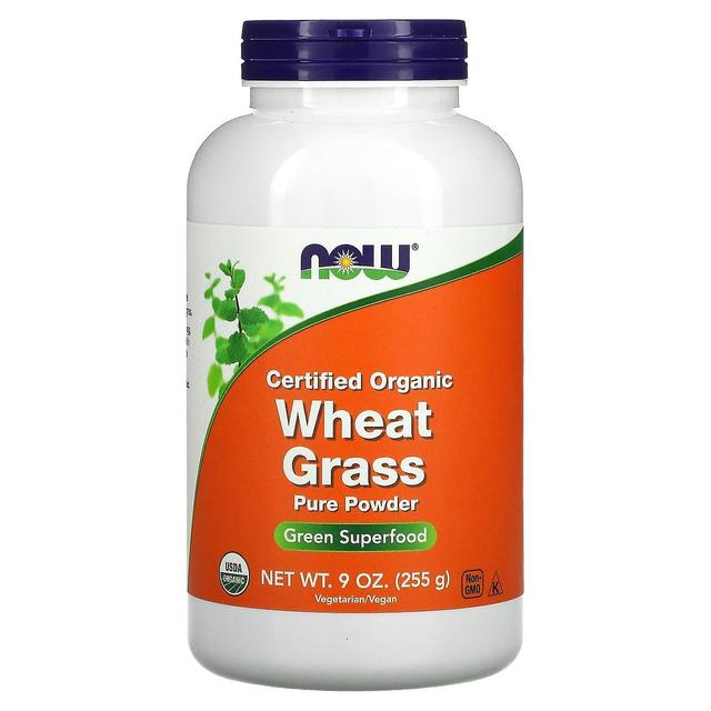 NOW Foods, Certified Organic Wheat Grass, Pure Powder, 9 oz (255 g) on Productcaster.