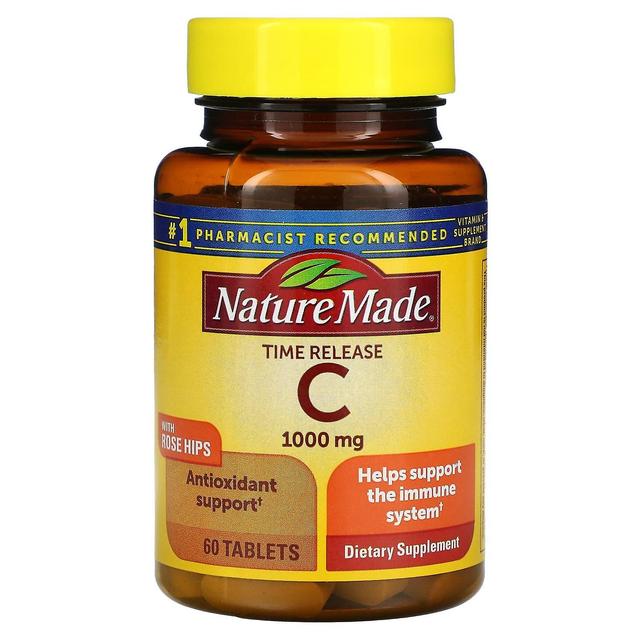 Nature Made, Vitamin C mit Hagebutten, Zeitfreisetzung, 1.000 mg, 60 Tabletten on Productcaster.