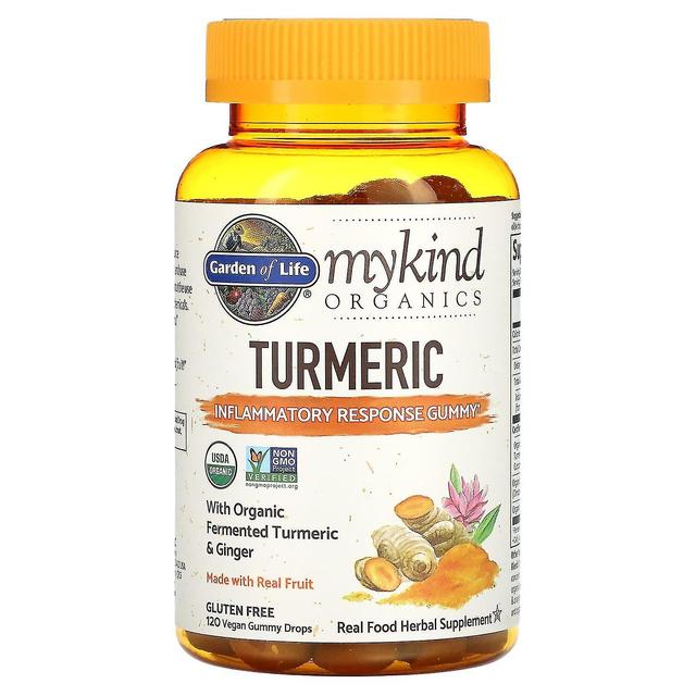 Garden of Life, MyKind Organics, Turmeric, Inflammatory Response Gummy, 120 Vegan Gummy Drops on Productcaster.